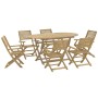 7-teiliges Garten-Esszimmerset aus massivem Akazienholz von , Gartensets - Ref: Foro24-3295003, Preis: 417,11 €, Rabatt: %