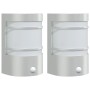 Außenwandleuchten mit Sensor 2 Stück Edelstahl von , Außenbeleuchtung - Ref: Foro24-4006297, Preis: 59,13 €, Rabatt: %