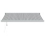 Retractable awning aluminum and anthracite and white fabric 3.5x2.5 m by , Awnings - Ref: Foro24-3216134, Price: 920,96 €, Di...