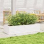 Solid pine wood planter white 110x40x23 cm by , Pots and planters - Ref: Foro24-847229, Price: 91,29 €, Discount: %
