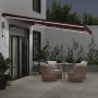 Toldo retráctil automático con LEDs burdeos 450x350 cm by , Awnings - Ref: Foro24-3215005, Price: 658,49 €, Discount: %