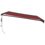 Toldo retráctil automático con LEDs burdeos 450x350 cm by , Awnings - Ref: Foro24-3215005, Price: 658,49 €, Discount: %