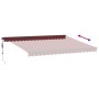 Toldo retráctil automático con LEDs burdeos 450x350 cm by , Awnings - Ref: Foro24-3215005, Price: 658,49 €, Discount: %