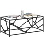 Couchtisch aus Stahl mit transparenter Glasplatte 98,5x50x41cm von , Couchtisch - Ref: Foro24-845996, Preis: 55,99 €, Rabatt: %