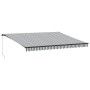 Manual retractable awning LED light anthracite and white 450x350 cm by , Awnings - Ref: Foro24-3215813, Price: 388,69 €, Disc...