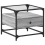 Mesa de centro tapa de vidrio acero gris Sonoma 50x50x45 cm de , Mesas de centro - Ref: Foro24-846052, Precio: 70,99 €, Descu...