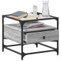 Mesa de centro tapa de vidrio acero gris Sonoma 50x50x45 cm de , Mesas de centro - Ref: Foro24-846052, Precio: 70,99 €, Descu...