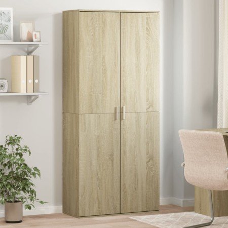 Hohes Sideboard Holzwerkstoff Sonoma Eiche 80x35x180 cm von , Schließfächer und Lagerschränke - Ref: Foro24-3276653, Preis: 1...