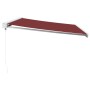 Toldo retráctil manual burdeos 500x300 cm de , Toldos - Ref: Foro24-3215317, Precio: 664,12 €, Descuento: %