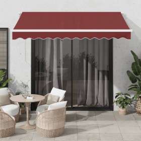 Automatisch einziehbare Markise mit burgunderroten LED-Leuchten 300x250 cm von , Markisen - Ref: Foro24-3214971, Preis: 487,9...
