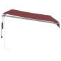 Toldo retráctil automático con luces LED burdeos 300x250 cm de , Toldos - Ref: Foro24-3214971, Precio: 487,90 €, Descuento: %