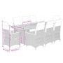 9-piece garden table and chairs and cushions synthetic rattan gray by , Garden sets - Ref: Foro24-3277269, Price: 1,00 €, Dis...