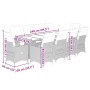 Set mit 9 Gartentisch und Stühlen und Kissen PE Rattan braun von , Gartensets - Ref: Foro24-3277243, Preis: 1,00 €, Rabatt: %