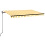 Automatisch einziehbare Markise gelb und weiß 450x350 cm von , Markisen - Ref: Foro24-3069208, Preis: 535,34 €, Rabatt: %