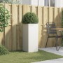 White steel planter 32x29x75 cm by , Pots and planters - Ref: Foro24-841572, Price: 62,98 €, Discount: %