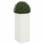 Pflanzgefäß aus weißem Stahl 32x29x75 cm von , Töpfe und Pflanzgefäße - Ref: Foro24-841572, Preis: 62,98 €, Rabatt: %