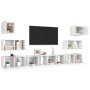 8-teiliges TV-Möbelset Sperrholz weiß von , TV-Möbel - Ref: Foro24-3078714, Preis: 216,52 €, Rabatt: %