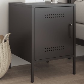 Nachttisch aus schwarzem Stahl 36x39x50,5 cm von , Nachttische - Ref: Foro24-842910, Preis: 52,80 €, Rabatt: %