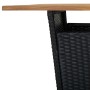 High garden table and stools 3 pieces and cushions PE rattan black by , Garden sets - Ref: Foro24-3261480, Price: 319,95 €, D...
