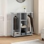Sonoma grauer Kleiderschrank aus Holzwerkstoff auf Rädern 102x38x110 cm von , Aufbewahrung von Kleidung und Schränken - Ref: ...