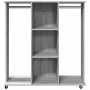Sonoma grauer Kleiderschrank aus Holzwerkstoff auf Rädern 102x38x110 cm von , Aufbewahrung von Kleidung und Schränken - Ref: ...