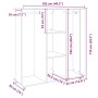 Sonoma grauer Kleiderschrank aus Holzwerkstoff auf Rädern 102x38x110 cm von , Aufbewahrung von Kleidung und Schränken - Ref: ...
