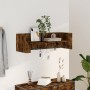 Estante de pared madera ingeniería roble ahumado 100x35x30,5 cm de , Estantes y estanterías - Ref: Foro24-848462, Precio: 44,...