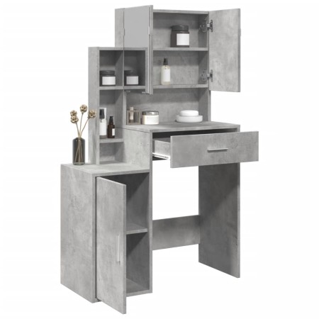 Schminktisch mit betongrauen Möbeln 80x35x132 cm von , Schlafzimmerkommoden - Ref: Foro24-848237, Preis: 115,81 €, Rabatt: %