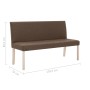 Polyester Bank 139,5 cm braun von , Bänke für Hallen und Lager - Ref: Foro24-281336, Preis: 215,63 €, Rabatt: %