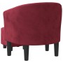 Sessel mit Hocker roter roter Samt von , Sessel - Ref: Foro24-356483, Preis: 169,44 €, Rabatt: %