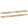 Estantes flotantes 2 uds madera acacia sin tratar 120x20x4 cm de , Estantes y estanterías - Ref: Foro24-3279432, Precio: 97,5...