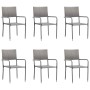Sillas comedor de jardín apilables 6 uds ratán sintético gris de , Sillas de jardín - Ref: Foro24-318723, Precio: 116,62 €, D...