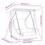 Schaukel mit Kissen und Markise massives Tannenholz von , Gartenwippen - Ref: Foro24-3200630, Preis: 352,12 €, Rabatt: %