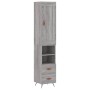 Aparador alto madera contrachapada gris Sonoma 34,5x34x180 cm von , Sideboards - Ref: Foro24-3200239, Preis: 107,90 €, Rabatt: %