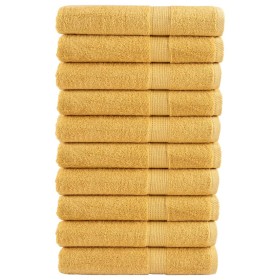 Toallas premium SOLUND 10 unidades dorado 100x200 cm 600 gsm de , Toallas - Ref: Foro24-137295, Precio: 250,34 €, Descuento: %