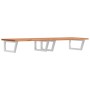 Estante de lavabo de pared de acero y madera maciza de haya de , Tocadores de baño - Ref: Foro24-3302458, Precio: 183,02 €