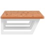 Estante de lavabo de pared de acero y madera maciza de haya de , Tocadores de baño - Ref: Foro24-3302458, Precio: 183,02 €