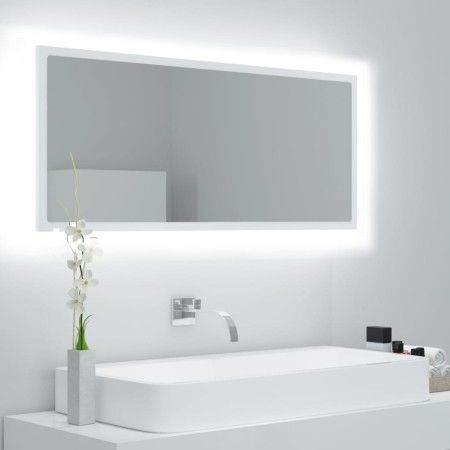 White acrylic LED bathroom mirror 100x8.5x37 cm by vidaXL, bathroom vanities - Ref: Foro24-804940, Price: 65,32 €, Discount: %