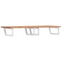 Estante de lavabo de pared de acero y madera maciza de haya de , Tocadores de baño - Ref: Foro24-3302458, Precio: 183,02 €