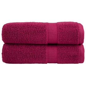 SOLUND bath towels 2 units burgundy 100x150 cm 600 gsm by , Towels - Ref: Foro24-137215, Price: 39,25 €, Discount: %