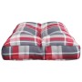 Red checkered fabric pallet sofa cushion 70x40x12 cm by , Cushions for chairs and sofas - Ref: Foro24-360592, Price: 24,32 €,...