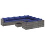 Set de sofás de jardín 11 pzas y cojines ratán sintético gris de , Conjuntos de jardín - Ref: Foro24-3308343, Precio: 771,98 ...