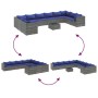 Set of 11 garden sofas and cushions synthetic rattan gray by , Garden sets - Ref: Foro24-3308343, Price: 771,98 €, Discount: %