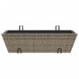 Pflanzgefäße mit Haken 2 Stück synthetisches Rattan grau von , Töpfe und Pflanzgefäße - Ref: Foro24-366403, Preis: 77,68 €, R...