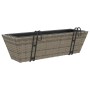 Planters with hooks 2 units synthetic rattan gray by , Pots and planters - Ref: Foro24-366403, Price: 77,68 €, Discount: %