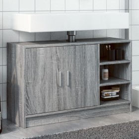 Armario de lavabo madera de ingeniería gris Sonoma 90x29x55 cm de , Muebles de baño - Ref: Foro24-848127, Precio: 81,43 €, De...