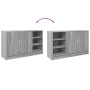 Sonoma grauer Spülenschrank aus Holzwerkstoff 90x29x55 cm von , Badezimmermöbel - Ref: Foro24-848127, Preis: 81,43 €, Rabatt: %