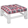 Cushion for pallet sofa red checkered fabric 80x80x12 cm by , Cushions for chairs and sofas - Ref: Foro24-360504, Price: 31,9...