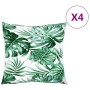 Sofa cushions 4 units leaf print fabric 60x60 cm by , Cushions for chairs and sofas - Ref: Foro24-360415, Price: 54,58 €, Dis...
