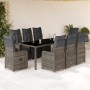9-teiliger Gartentisch und Stühle und Kissen synthetisches Rattangrau von , Gartensets - Ref: Foro24-3277170, Preis: 1,00 €, ...